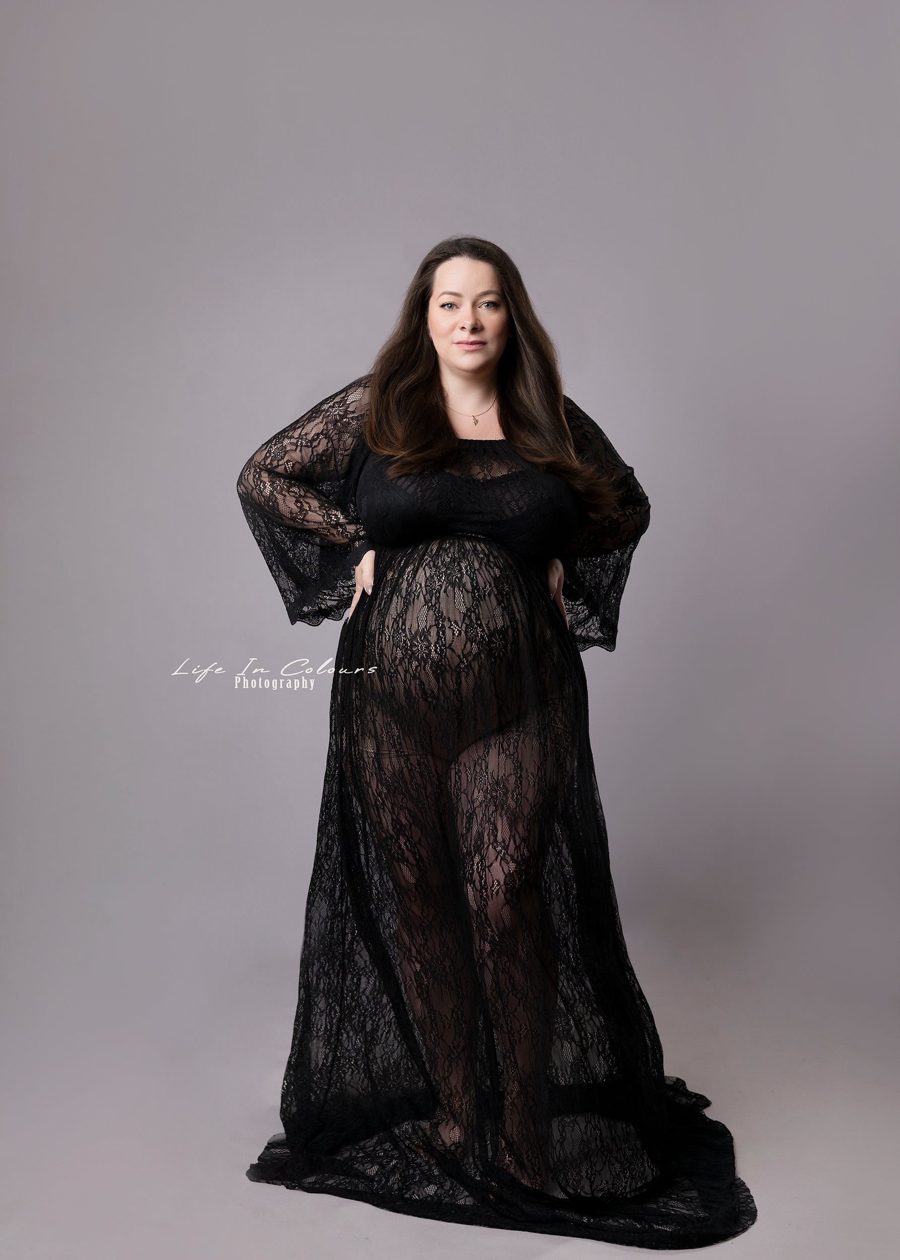 FOR HIRE Black Lace Boho Maternity Dress FOR HIRE Black Lace Boho Maternity Dress