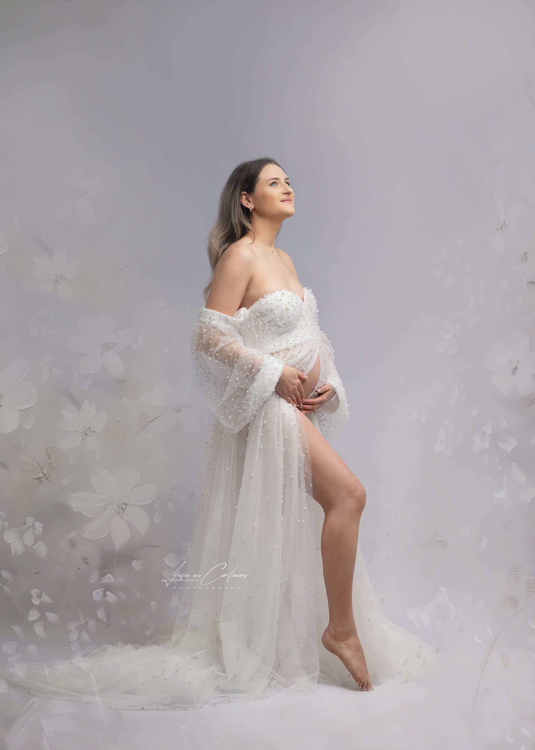 FOR HIRE MATERNITY PHOTO SHOOT Event Baby Shower DRESS White with