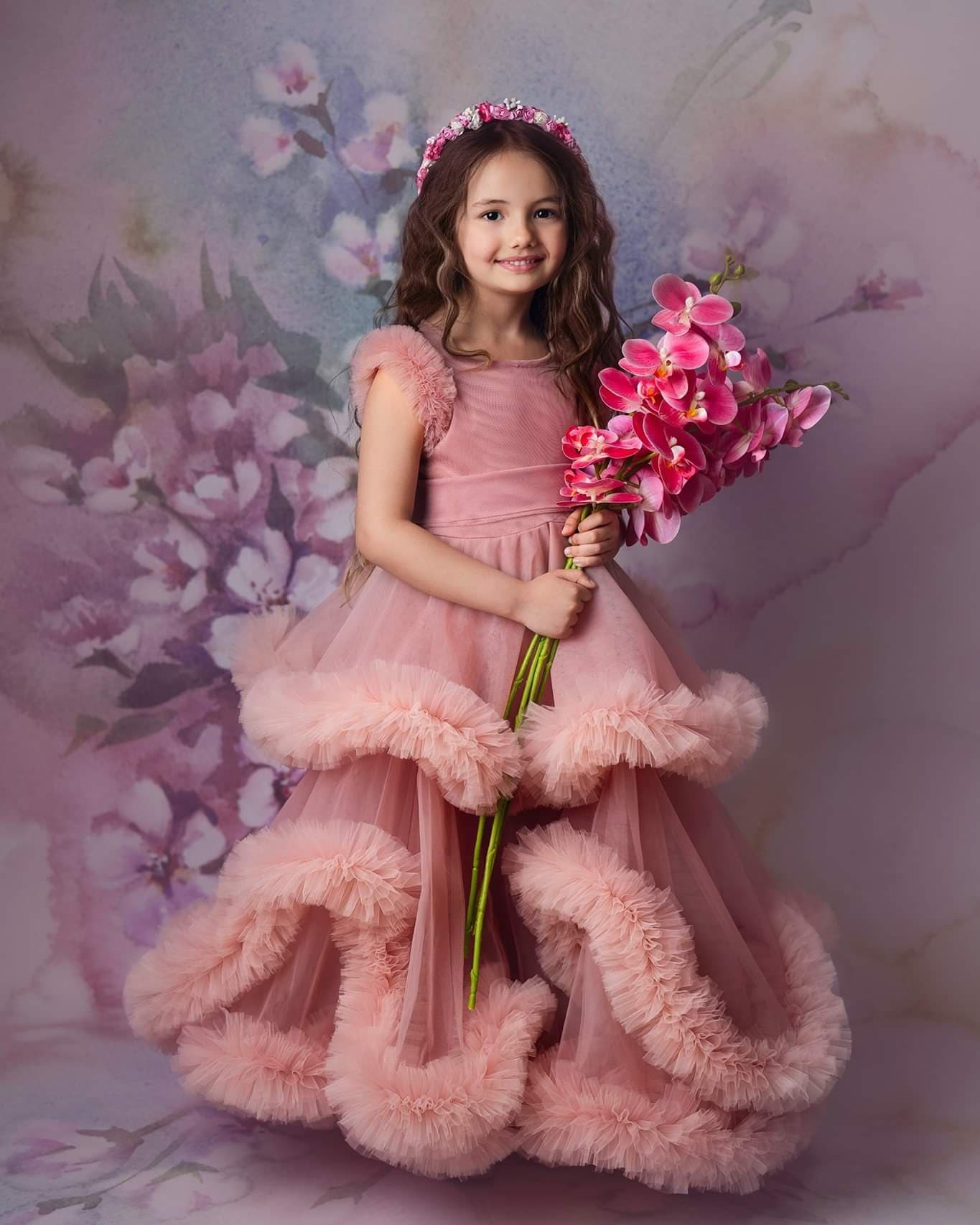 Children Photoshoot Dress made of Tulle Zara Turqoise Children Photoshoot Dress made of Tulle Zara Turqoise