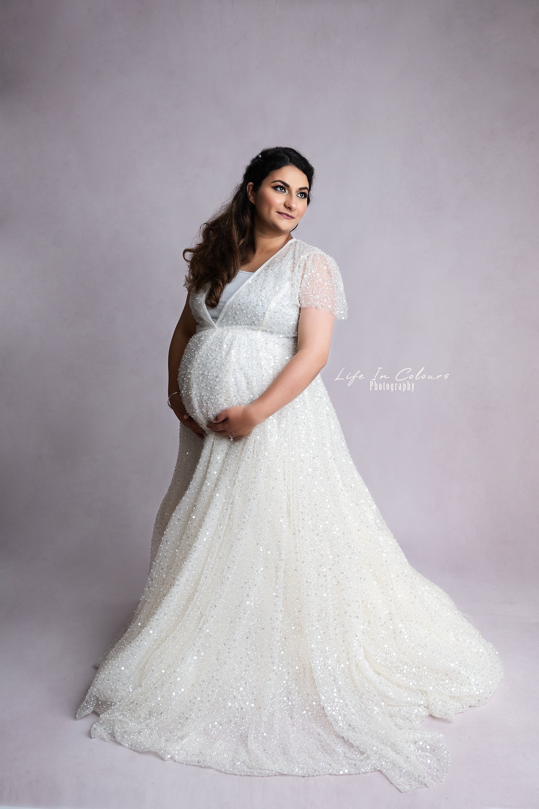 FOR HIRE MATERNITY PHOTOSHOOT DRESS sparkles and elegant "Diana" White PropsandDrops FOR HIRE MATERNITY PHOTOSHOOT DRESS sparkles and elegant "Diana" White PropsandDrops