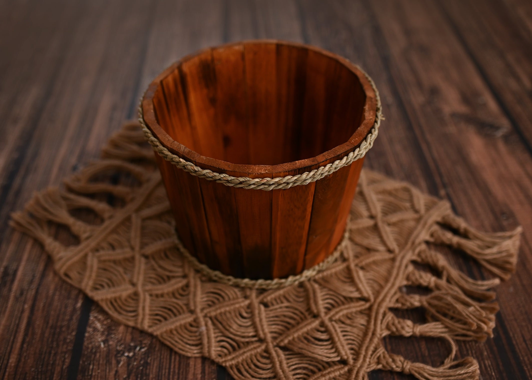 Wooden Bucket Prop for Newborn Photography – PropsandDrops